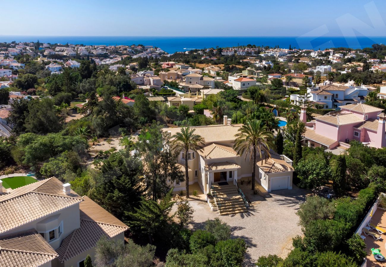Aerial view of Villa Eden in Carvoeiro near the Algarve coastline